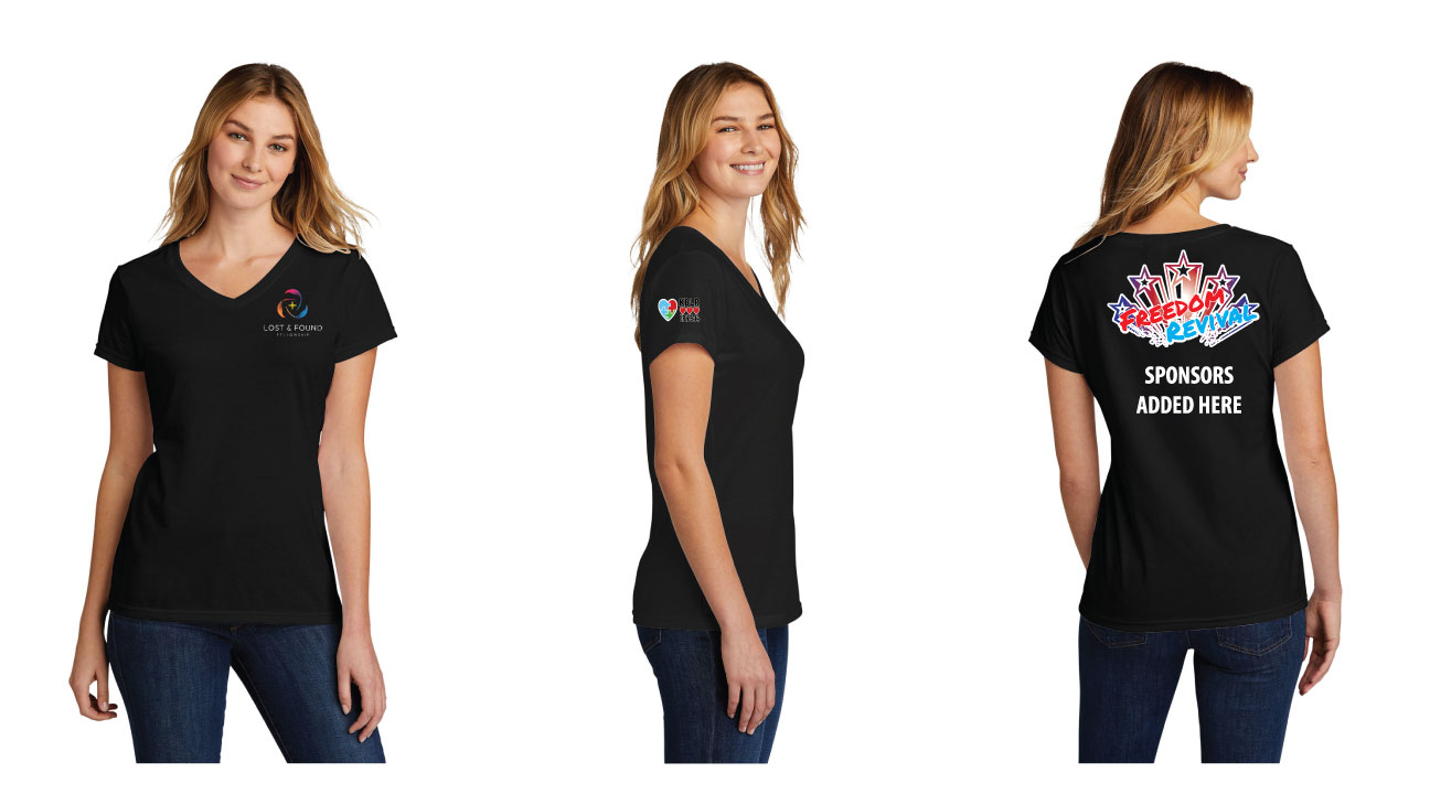 Port & Company ® Women's Tri-Blend V-Neck Tee - Image 3