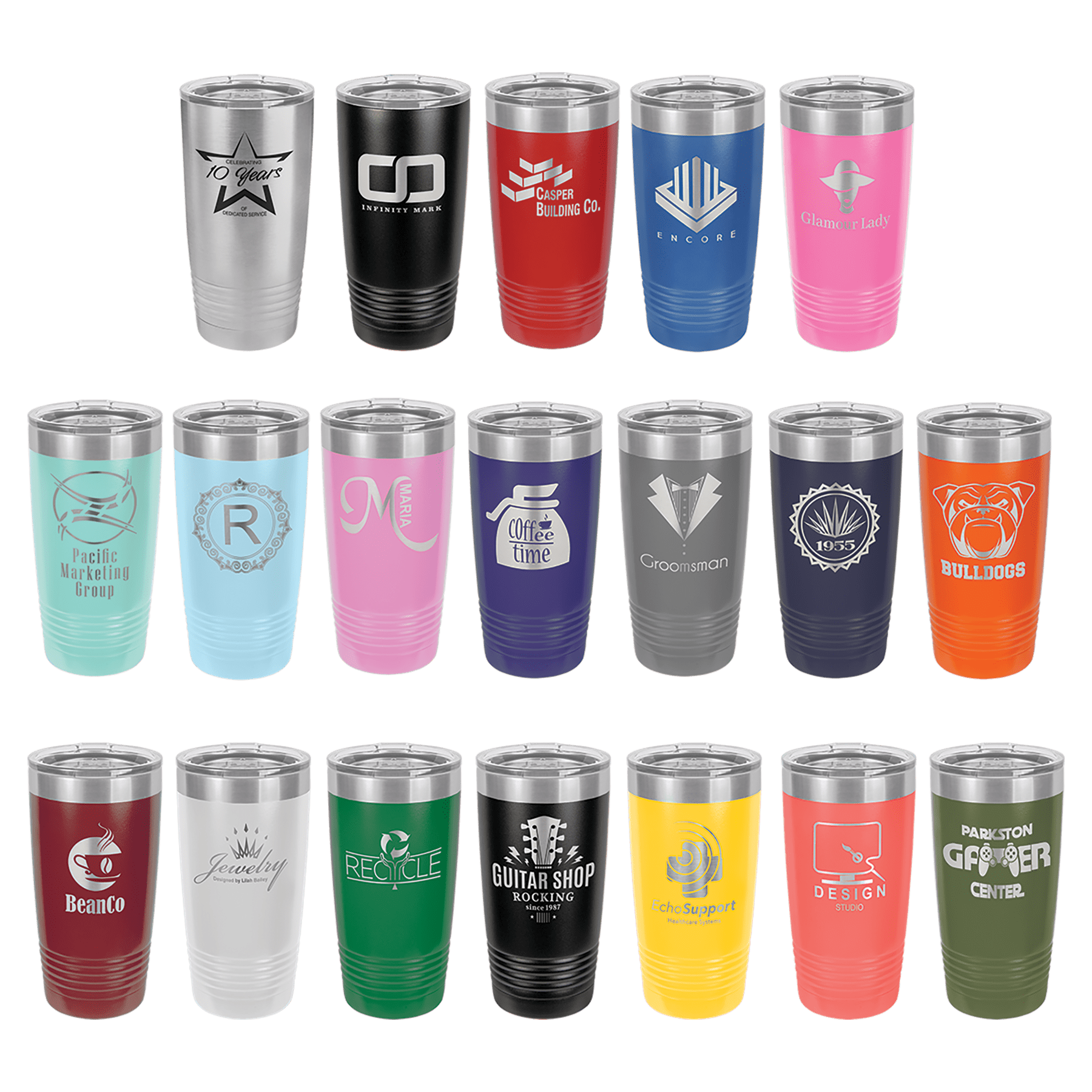 Polar Camel 22 oz. Skinny Tumbler with Slider Lid - Image 2